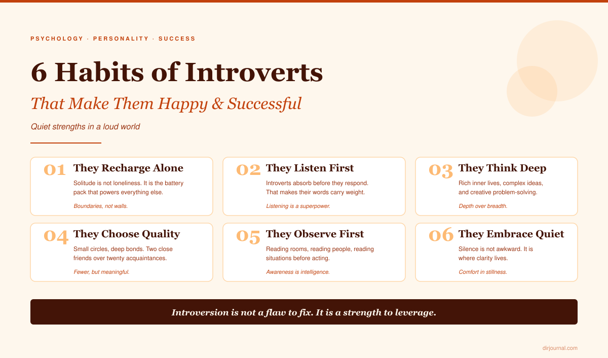 6 Habits of Introverts That Make Them Happy and Successful