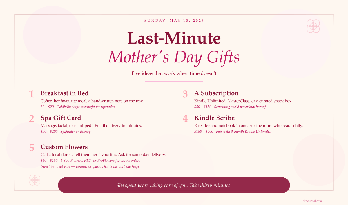 The Top 5 Last-Minute Mother's Day Gifts for 2026